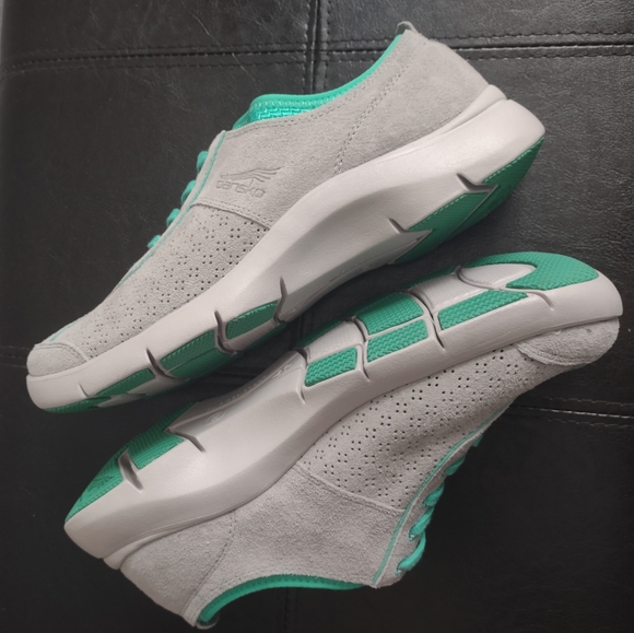 Dansko Elise Women's Comfort Walking Shoes Grey Suede Teal Size 38 US 7.5-8 - Picture 12 of 12